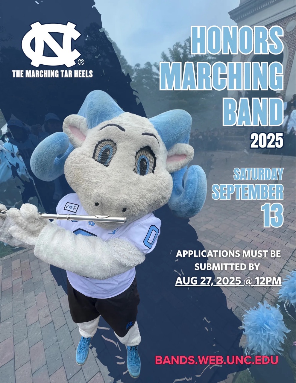 Honor Band Day Post for the Marching Band with RJ the Ram